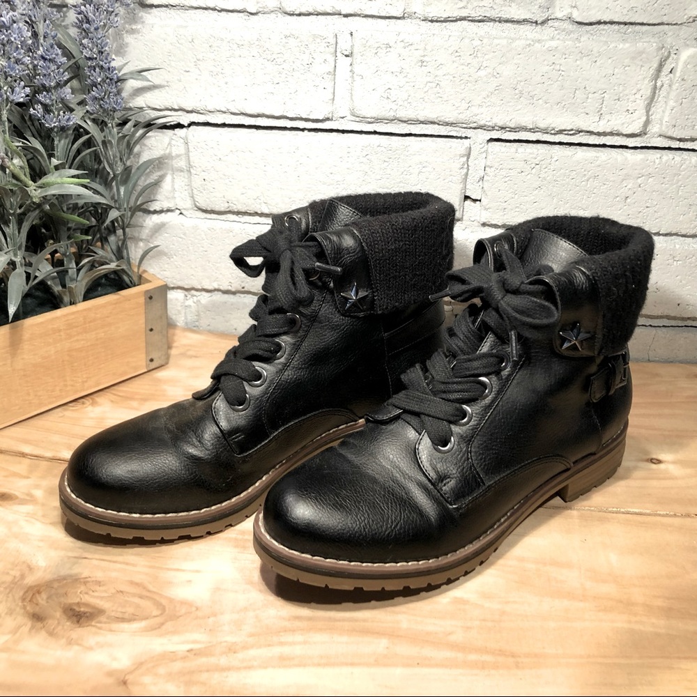 Tommy Hilfiger TwoRanda2 black leather lace-up booties